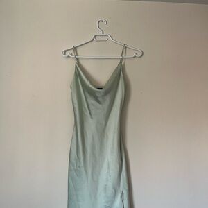 Elegant Mint Green Slip Dress